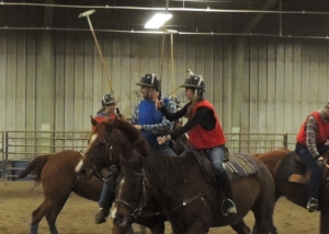 Members of the Montana State University polo team practice in preparation for competitive play later this year.